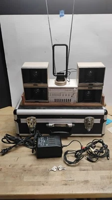 VTG RARE Marantz MS-53 Mini Stereo System Amp EQ Tuner Spkrs Antenna Custom Case - Image 1 of 4