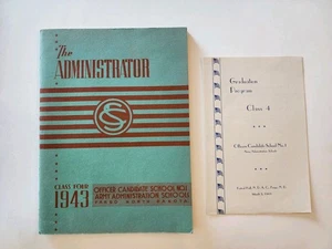 1943 Army Officer Candidate School No. 1 Yearbook Administrator & Program WWII  - Picture 1 of 4