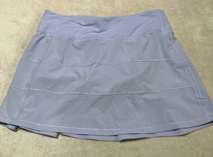 Lululemon Pace Rival MR Rock lang 3,5" Innenfutter pastellblau Skort Größe 6 - Bild 1 von 9