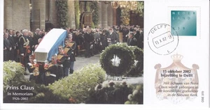 SA51d Netherlands 2002 In Memorial Prince Claus FDC - Picture 1 of 1