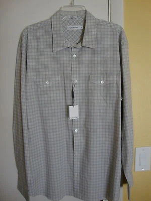 Новая мужская рубашка Calvin Klein в клетку на пуговицах размер XL - Изображение 1 из 4