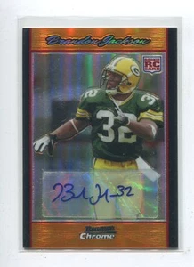 2007 Bowman Chrome Refractor Orange Autograph Brandon Jackson /25 GB Packers - Bild 1 von 1