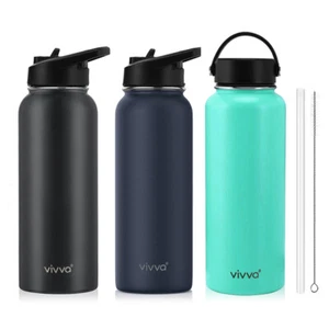 Water Bottle Stainless Steel Double Wall Cycling Vacuum Insulated Cup 1.2L - Picture 1 of 14