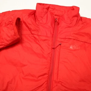 REI COOP Jacket Mens Large Red Flash Insulated Primaloft ShadowBaffle Full Zip - Picture 1 of 17