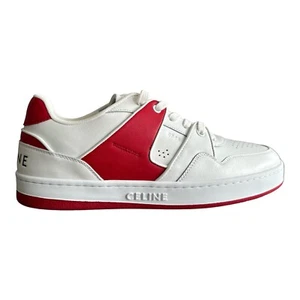 Zapatillas CELINE Talla 10 UK 44 CT-04 Cuero Blanco Rojo Parte Superior Baja Celine - Imagen 1 de 24