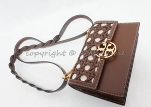 Tory Burch 90467 Miller Basketweave Small Shoulder Bag in Star Anise MSRP $ 658 - Picture 1 of 12