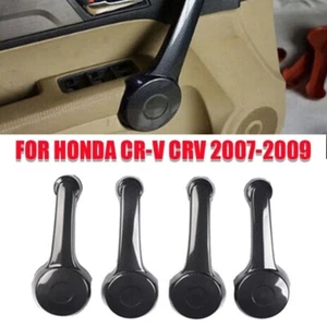 1set Carbon fiber Car Inner door Armrest ABS Trim For HONDA CR-V CRV 2007-2009 - Picture 1 of 9