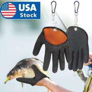 Fisherman's Gloves Non-Slip Fishing Gloves Protect Hand Catching Gloves Unisex
