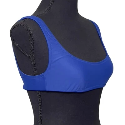 J.Crew Heritage 大圆领比基尼游泳上衣 Harbor View 蓝色 S 码 BX611 全新 — 第 1/4 张图片