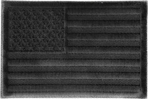 Parche bandera americana negra - 3x2 pulgadas - P6882 - Imagen 1 de 5