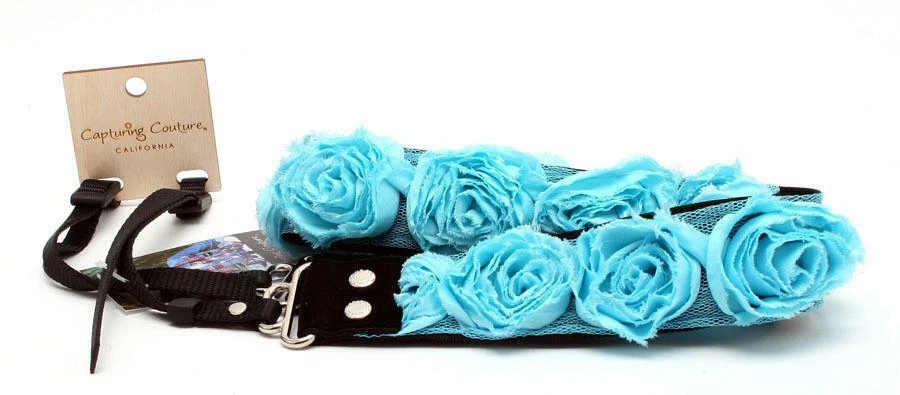 New Capturing Couture Organza SLR/DSLR Couture Camera Strap (Aqua, 1.5") #19902 - Image 1 of 1