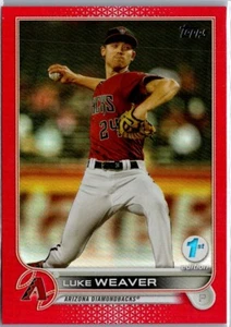 2022 Topps Luke Weaver /50 Red Foil 1st Edition Diamondbacks - Picture 1 of 2