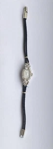 Geneve Vintage Solid 14K White Gold  Quartz Diamond Watch Women - Picture 1 of 15