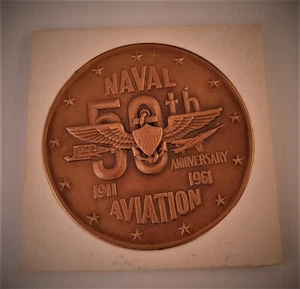 1911-1961-Medallic Art Co-Naval Aviation-50th Anniversary-Bronze commemorative - Picture 1 of 3