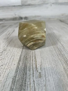 Alabaster Marble Onyx Stone 14 Sided 2.5" Paper Weight - Picture 1 of 7