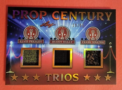 Elvis Presley BUDDY HOLLY Frank Sinatra WORN RELIC SWATCH WARDROBE CARD #d 19/85 - Image 1 of 3