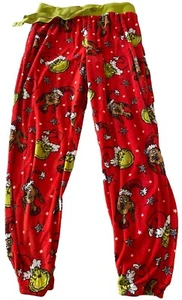 Dr. Seuss The Grinch Drawstring Red/Green Pajama Bottoms Women’s Small - Picture 1 of 6