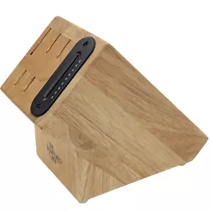 The Pampered Chef 5-Slot Wooden Knife Block w/ Built-in Sharpener Countertop - Picture 1 of 6