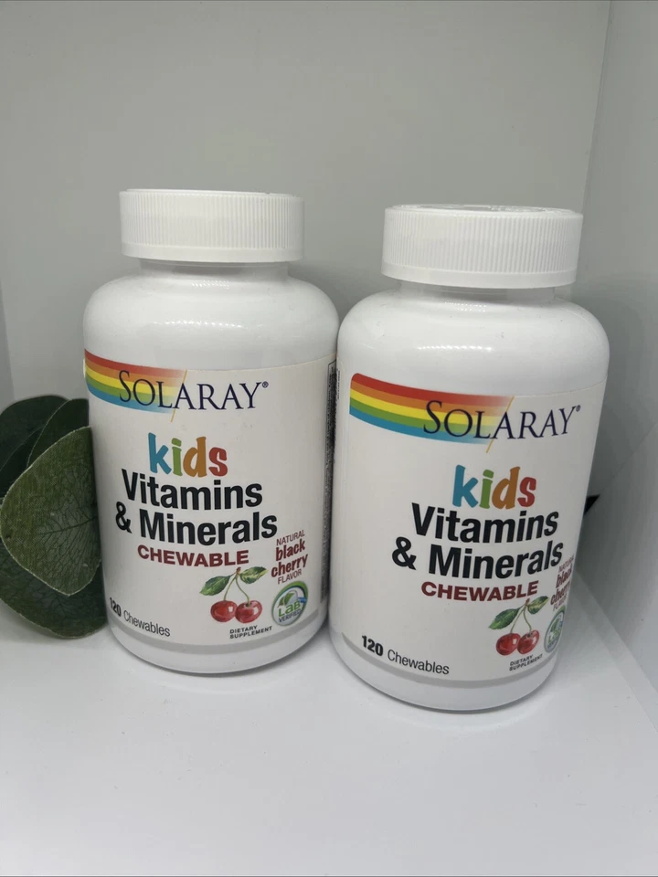 Solaray Children's Chewable Vitamins and Minerals Natural Black Cherry Flavor 120 Chewables