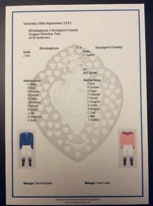 1912-13 Birmingham v Stockport County Div 2 Matchsheet - Bild 1 von 1
