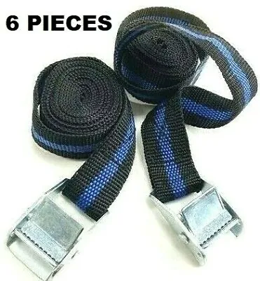Pack Of 6  Cargo Luggage Tie Down Straps Cam Buckle Roof Rack 2.5m X 25mm • 9.52€