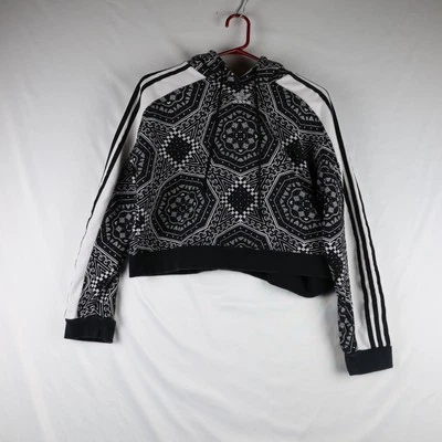 Adidas Sudadera con Capucha Mujer Mediana Patrón Bandana Trifolio Pullover Sudadera Foto 1 de 4