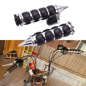 1" 25mm Chrome Motorcycle Handlebar Hand Grips with Throttle Assist For Harley - Picture 1 of 10