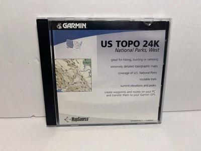 Garmin TOPO US 24K National Parks West v3 CD Topographical Mapsource - Image 1 of 2