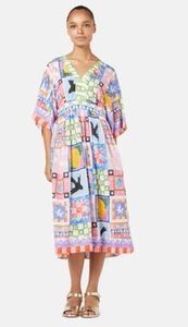 As New! Gorman ‘Summer Squares Scarf’ dress Size 18 - Picture 1 of 9