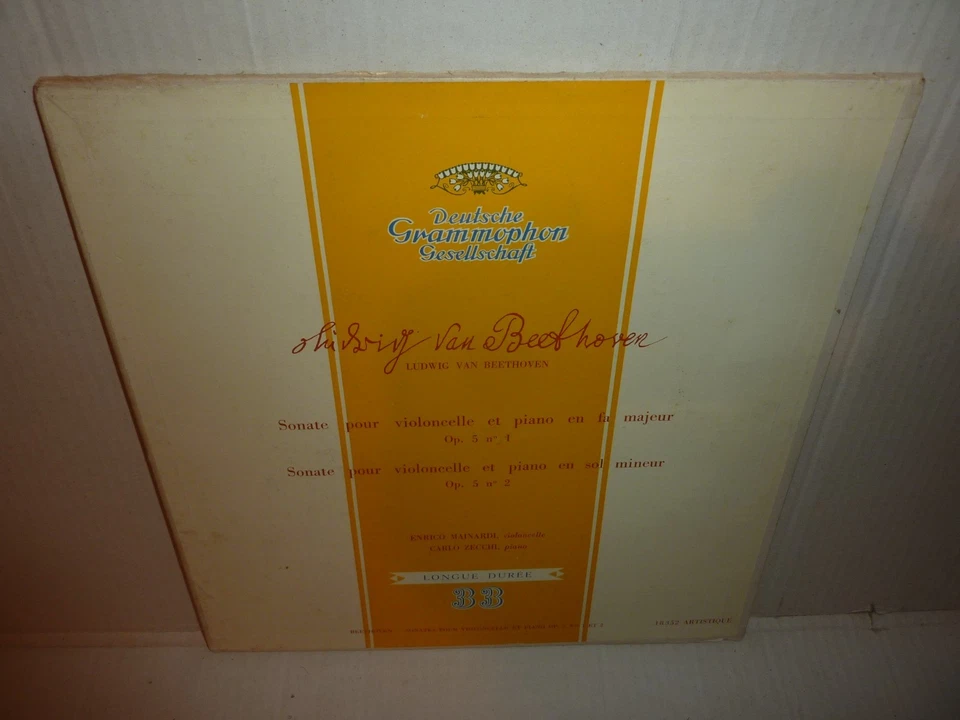 RARE ENRICO MAINARDI & CARLO ZECCHI - Beethoven Sonates . LP 33T . DGG 18352 - Photo 1/4