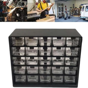 25 Drawer Plastic Hardware Craft Cabinet Nuts Bolt Drawer Organizer Storage Box - Picture 1 of 11