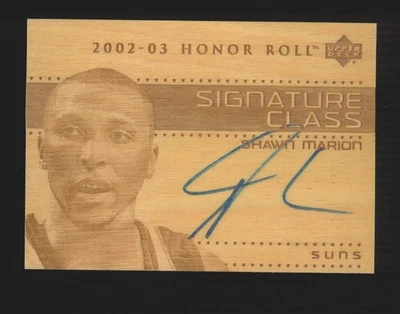 Rollo de Honor Shawn Marion 2002-03 Upper Deck Signature Class 💎 Automático Foto 1 de 2