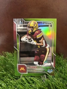 2025 Bowman University Chrome - A.J. Turner #52 Lime Green Refractor /275 (RC) - Picture 1 of 2