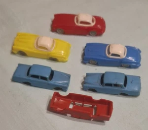 model ho train Layout Scenery CARS plastic railway train trailer vehicles x 6 - Picture 1 of 5