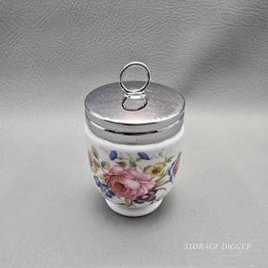 Coccola uovo singolo porcellana Royal Worcester vintage floreale Inghilterra 3" - Foto 1 di 13