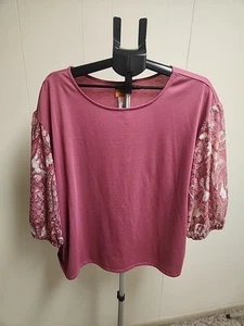 Ruby Rd Boatneck Top women Swirled Paisley Top Size X-L  - Picture 1 of 6