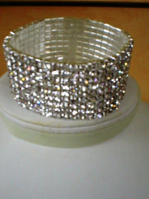 TEN ROW CRYSTAL CUFF BRACELET - Image 1 of 2