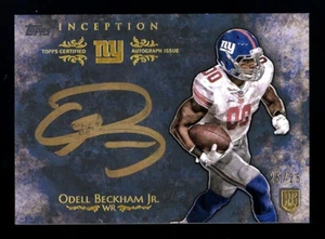 2014 TOPPS INCEPTION ODELL BECKHAM JR AUTOGRAPHED HARD SIGNED ROOKIE CARD 25/25 - Picture 1 of 2
