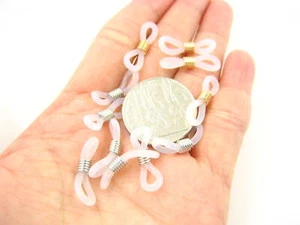 20 weiße Brille Brille Brillenkette Riemenhalter Gummi Schlaufenenden ca. 22mm - Bild 1 von 11