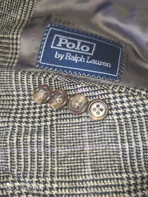 42L Polo Ralph Lauren Prince of Wales Wool Cashmere Blazer Sport Coat Jacket - Image 1 of 4