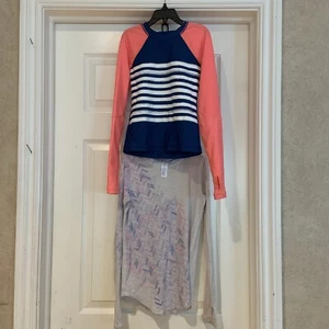 Girls Size 7/8 Ivivva by Lululemon Swim Shirt Plus Long Sleeve-top As/is - Picture 1 of 18
