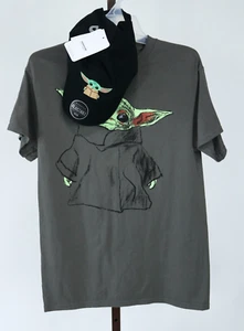 Ladies Teen Unisex Star Wars Yoda Graphic Short Sleeve T-Shirt Ballcap Size S - Picture 1 of 4