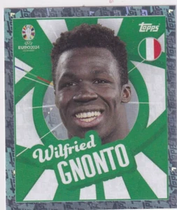 Pegatina Topps Euro 2024 ITA PTW Wilfried Gnonto Player to Watch Topps Foil - Imagen 1 de 2