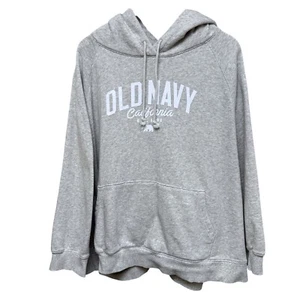 OLD NAVY Hoodie Plus Size 3X Heather Gray Pullover Womens Top Cotton Blend - Picture 1 of 6