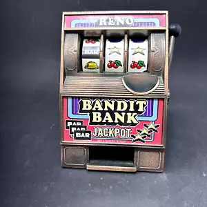 Reno Jackpot Bandit Bank Mini Slot Machine Working 1960s - Vintage - Picture 1 of 4