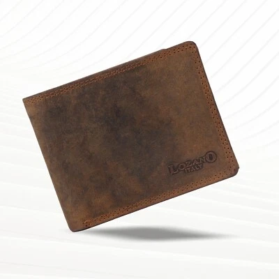 Geldbörse Geldbeutel Portemonnaie Büffelleder RFID Vollleder Herren Börse Leder - Bild 1 von 4