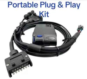 PORTABLE ELECTRIC BRAKE CONTROLLER ASSEMBLY - 7 Pin Trailer plug & Socket - Picture 1 of 9