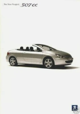 Peugeot 307 CC Coupe Cabriolet 2003-2004 UK Market Sales Brochure 2.0 138 & 180 - Image 1 of 2