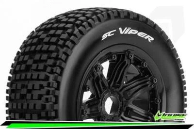 Louise SC-VIPER 1-5 Short Course Truck Reifen Fertig Verklebt SPORT Felgen Schwa - Bild 1 von 2