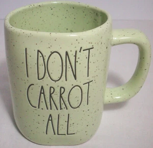 Magenta Rae Dunn Colección Artesanal: I DON'T ZANAHORIT ALL Taza Moteada Verde: EXC:NR - Imagen 1 de 4